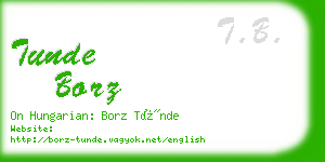 tunde borz business card